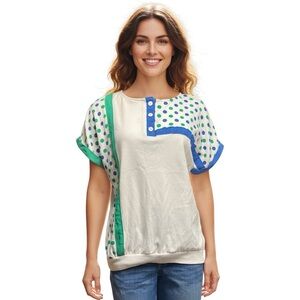 Cape Cod Sportsear Vintage Polka Dot Top Large